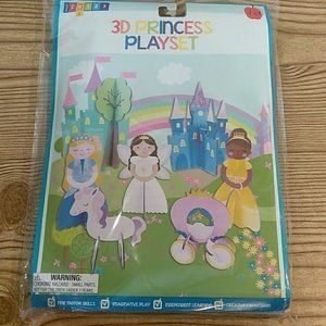 Buildable Princess Playset. 3D Cut Out N Play!